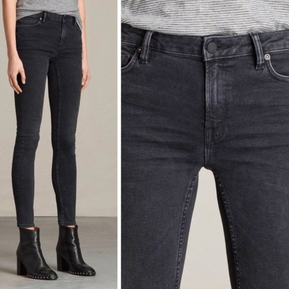 All Saints Denim - ALL Saints | Jewel Skinny Jeans in Soft Black